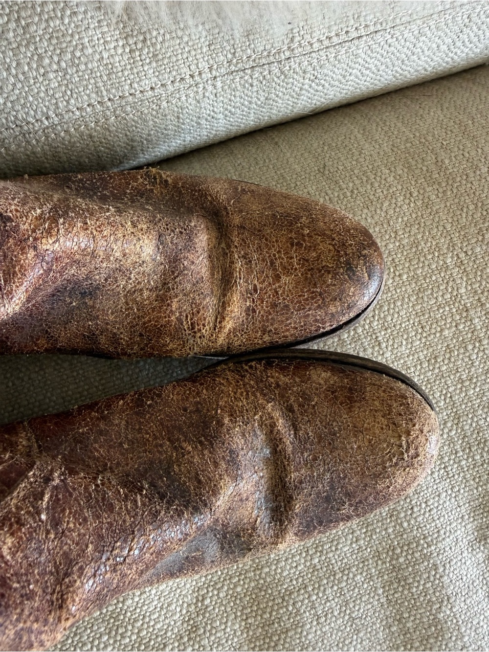 Frye Distressed Brown Leather Boots - Picture 5 of 8